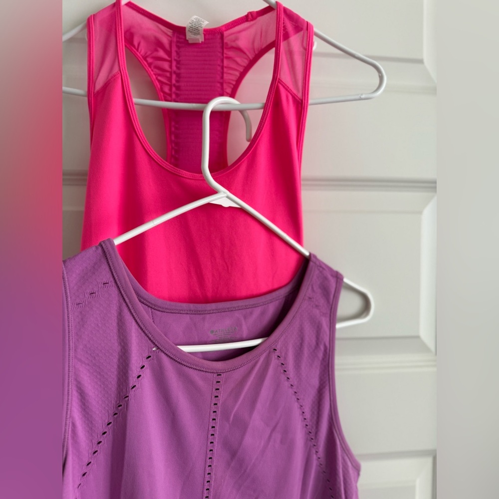 ATHLETA ** 2 ** Pink (M) and Purple (L) Tank Tops